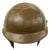 Original French WWII Model 1935 Named Tanker Armored Vehicle Helmet with R.F. Badge Original Items