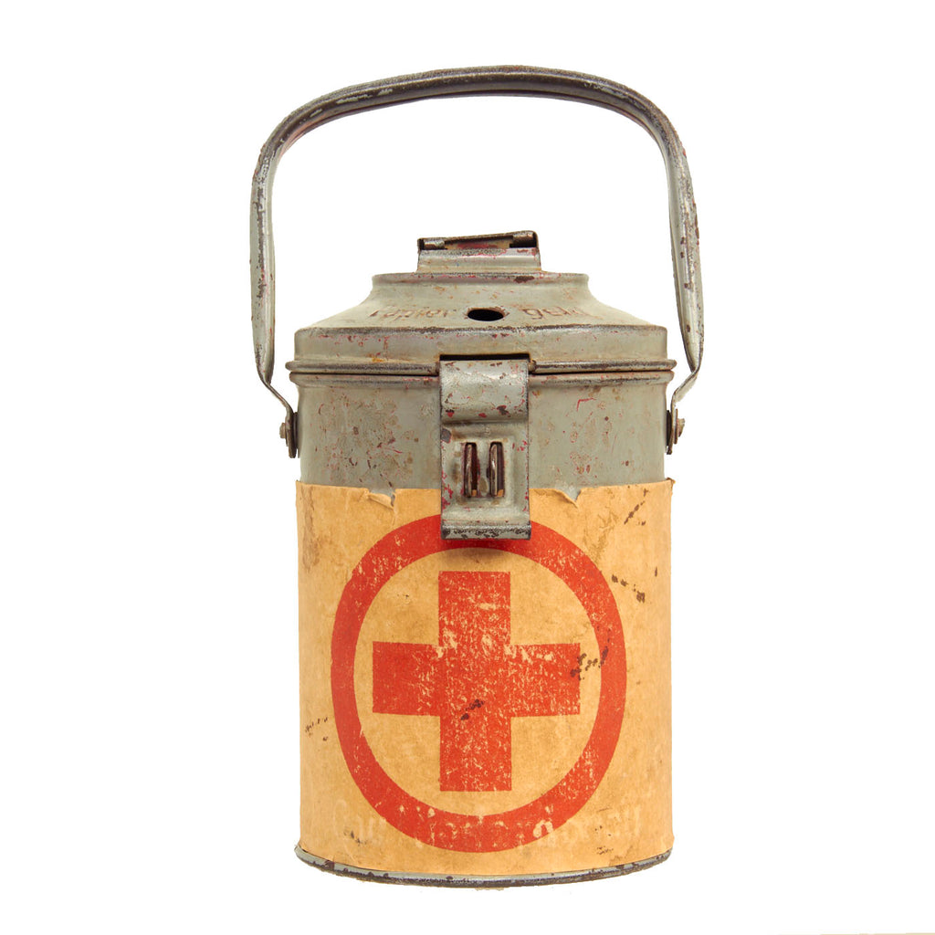 Original German WWII Red Cross Donation Can by Westermann & Co. Neheim-Ruhr - Repainted Original Items