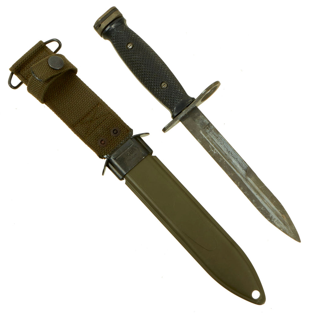 Original U.S. Vietnam War Era M7 Bayonet With Scabbard - German and Philadelphia Home for Working Blind Scabbards Original Items