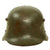 Original German WWII M17 Transitional Army Double Decal Overpaint Helmet - Austrian M-1917 Size 66 Shell Original Items