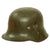 Original German WWII M17 Transitional Army Double Decal Overpaint Helmet - Austrian M-1917 Size 66 Shell Original Items