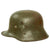 Original German WWII M17 Transitional Army Double Decal Overpaint Helmet - Austrian M-1917 Size 66 Shell Original Items