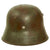 Original German WWII M17 Transitional Army Double Decal Overpaint Helmet - Austrian M-1917 Size 66 Shell Original Items