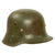 Original German WWII M17 Transitional Army Double Decal Overpaint Helmet - Austrian M-1917 Size 66 Shell Original Items