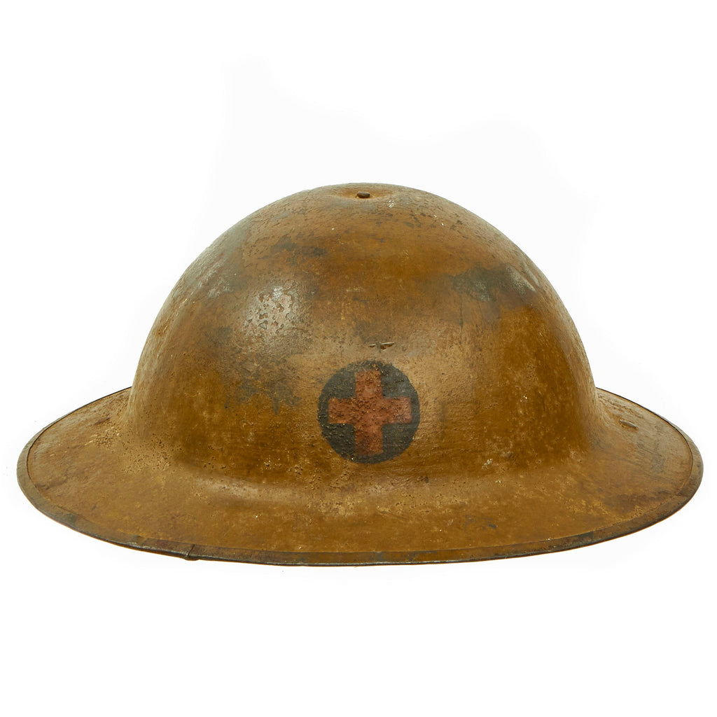 Original U.S. WWI 33rd Infantry Division M1917 Doughboy Helmet - British Made Helmet Original Items