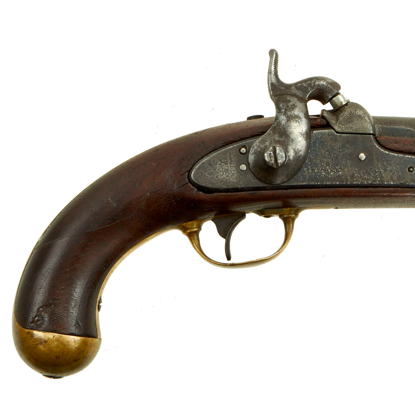 A very fine and rare Japanese brass percussion pistol Good condition Circa  1840-1850 Ref 9981