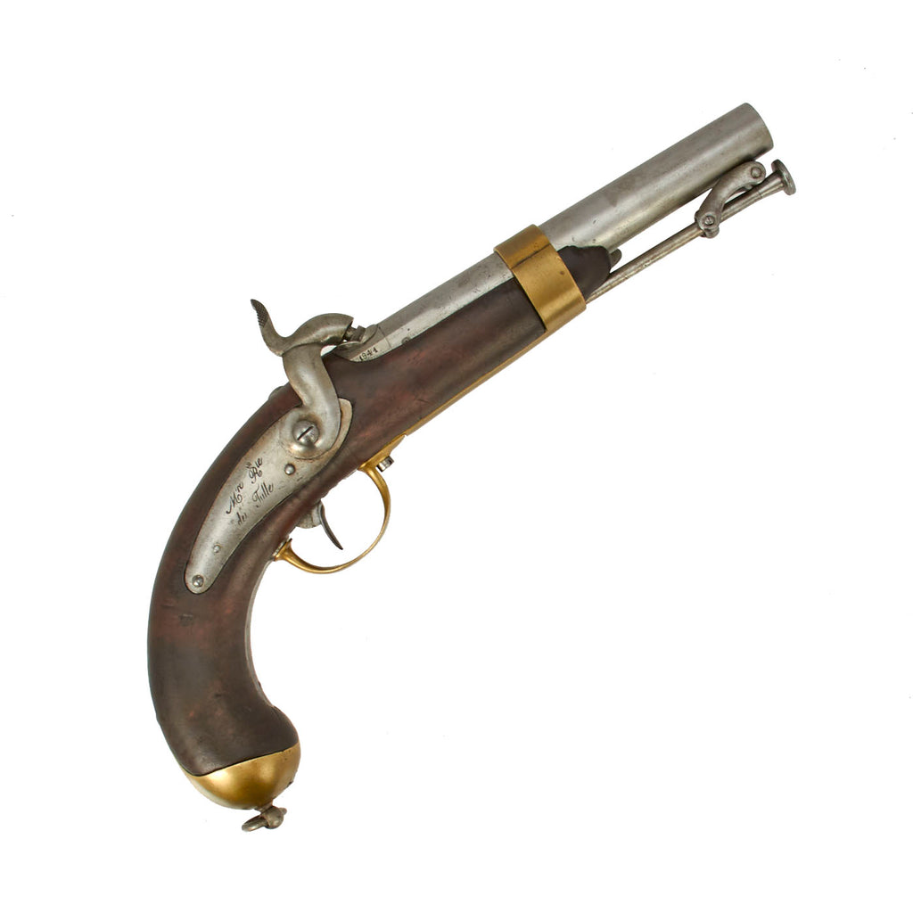 Original French Modèle 1837 Navy Percussion Pistol made at Tulle Arsenal with Belt Hook - dated 1841 Original Items