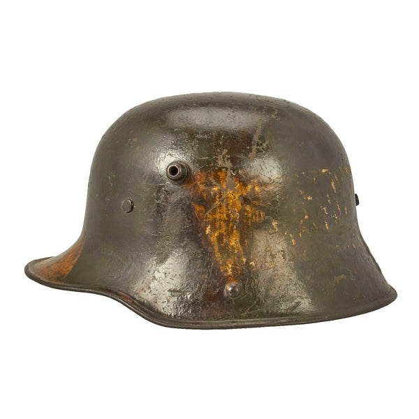 Original Imperial German WWI M16 Stahlhelm Camouflage Helmet with Line ...