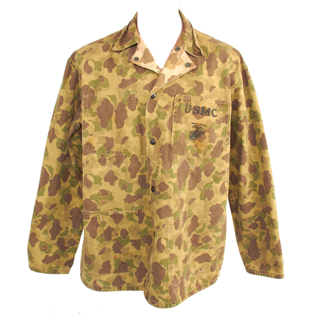 Original U.S. WWII US Marine Corps P-42 Camouflage Pattern Uniform Top -  Frogskin