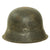 Original German WWII M42 Army Heer No Decal Helmet with Faded Whitewash Camouflage - stamped CKL64 Original Items