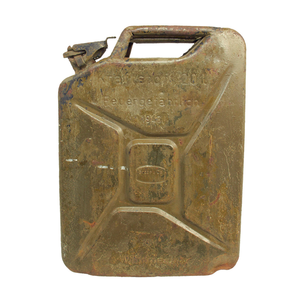 Original German WWII Wehrmacht 20 Liters Petrol Jerry Can - Dated 1943 Original Items