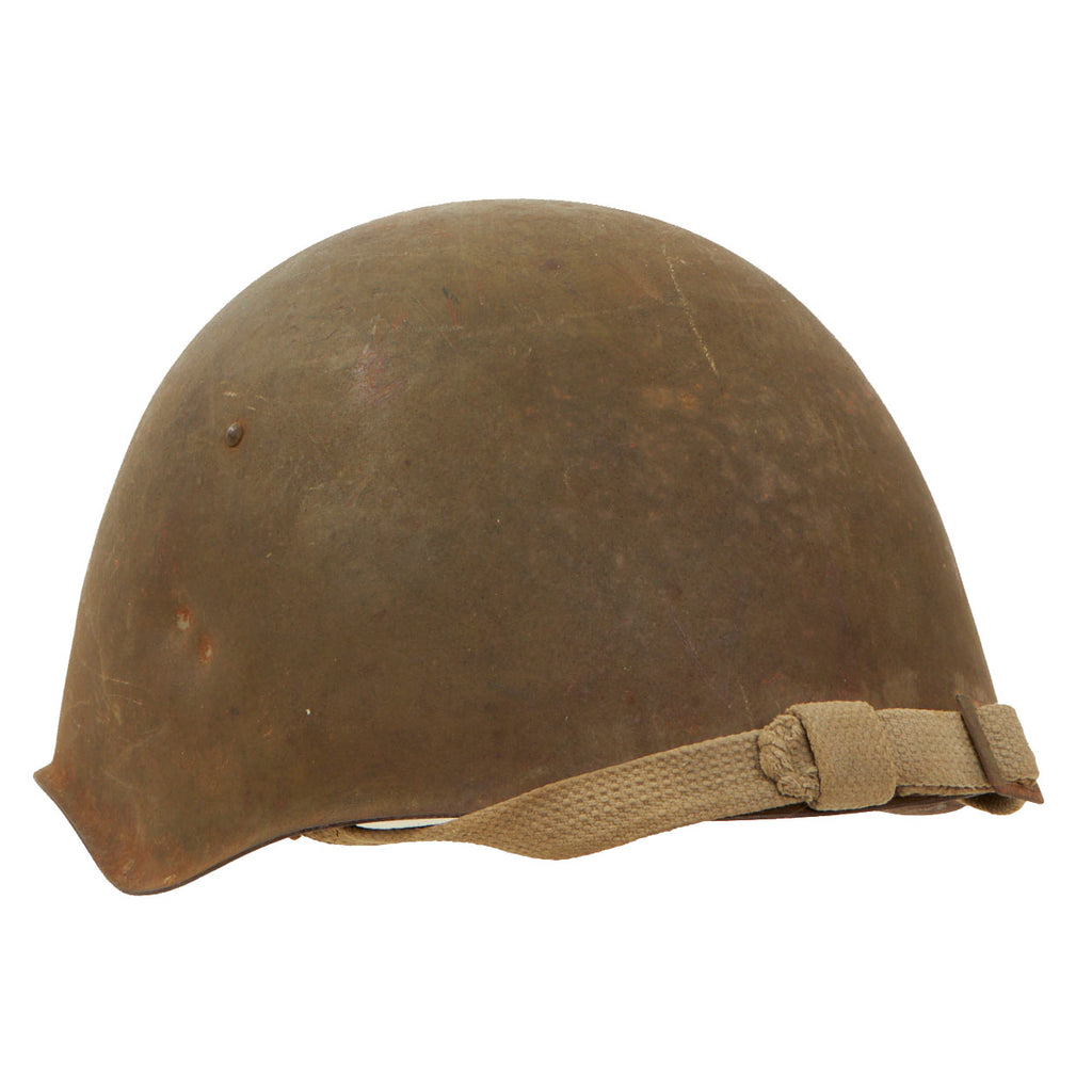 Original Soviet WWII SSh-39 Russian Combat Helmet- Complete Original Items