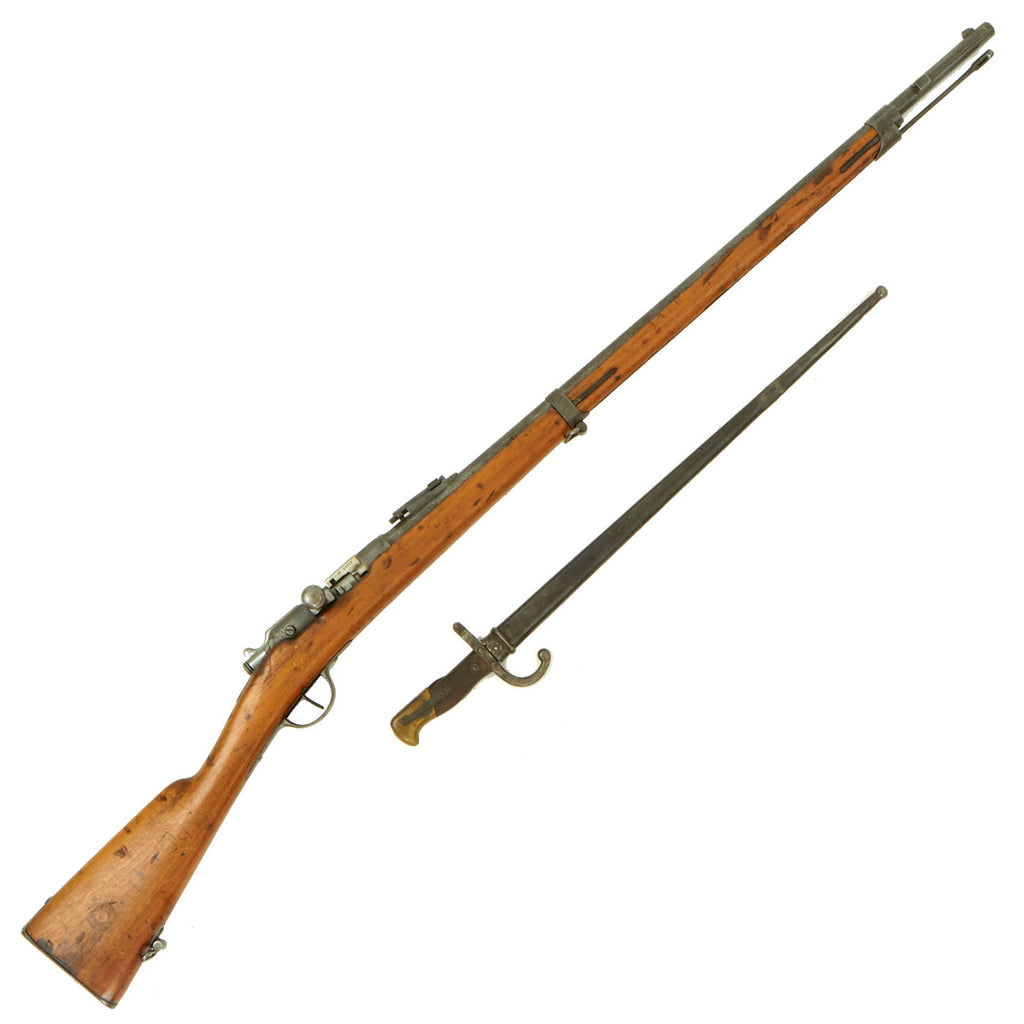 Original French Fusil Gras Modèle 1874 M80 Infantry Rifle by Châtellerault with Bayonet & Scabbard - Dated 1876 Original Items