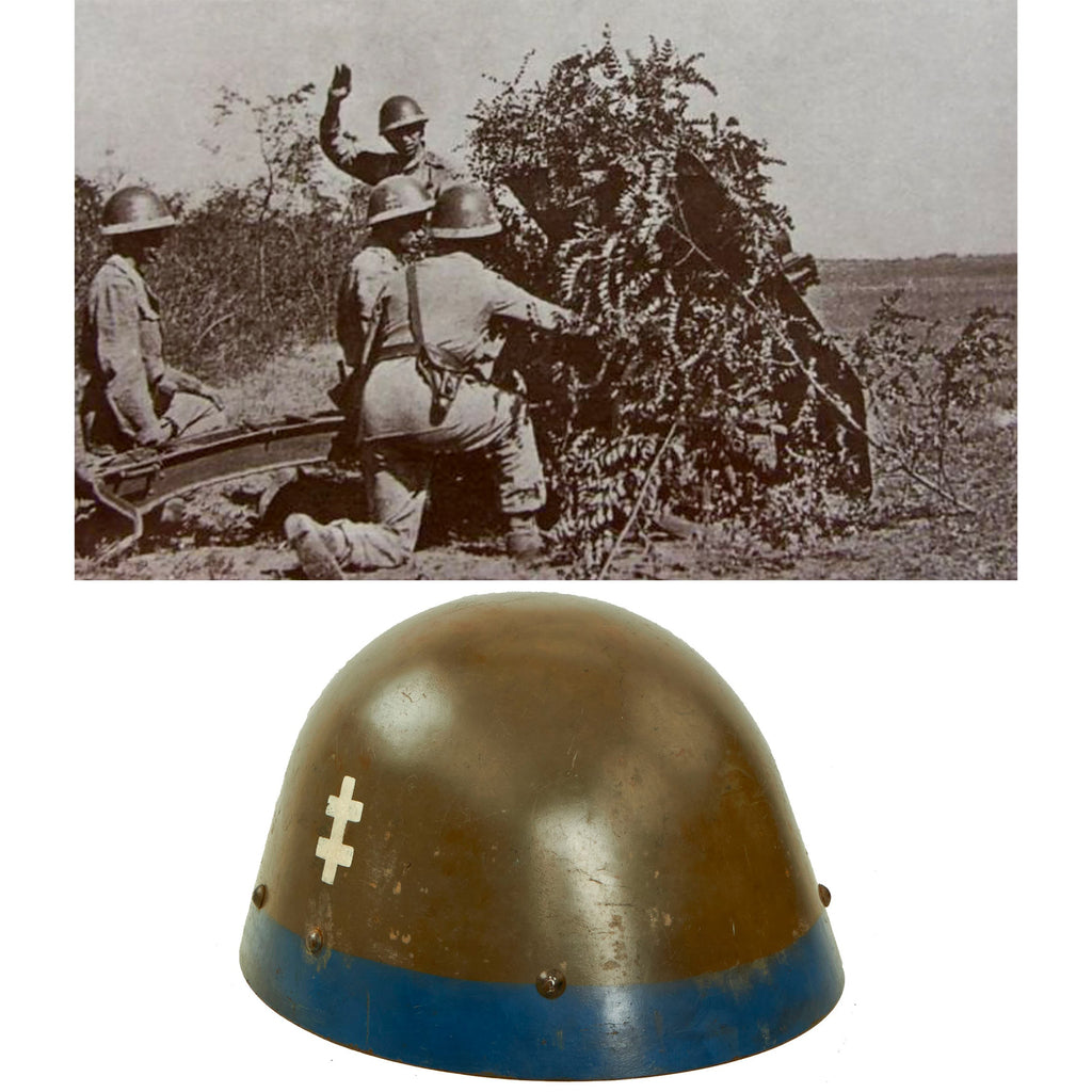 Original Czechoslovakian Pre-WWII Vz32 M32 Egg-Shell Steel Helmet with Eastern Front Markings Original Items