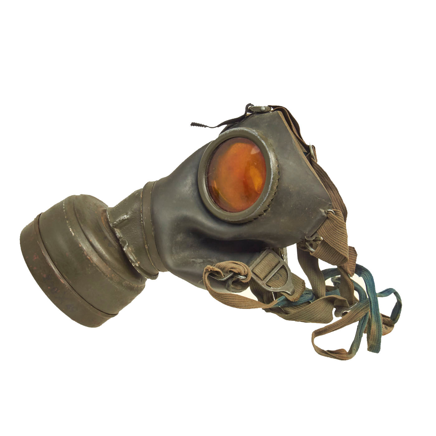 Original German WWII M38 Gas Mask in Size 3 with Filter, Canister, & A ...