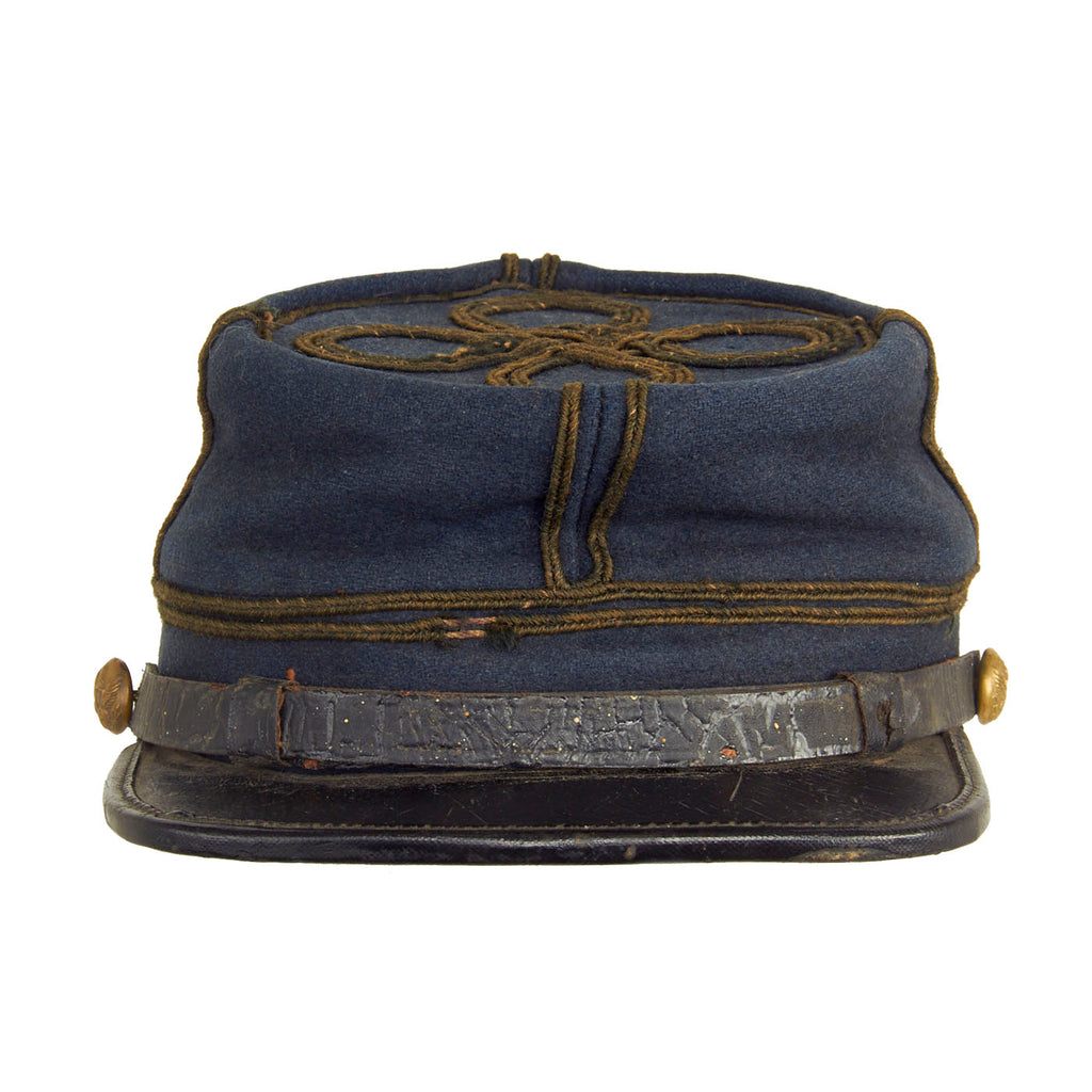 Original Civil War Union Infantry Officer’s Kepi with “Chickenguts” Rank Braid and Early War Infantry Buttons Original Items