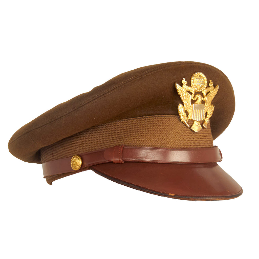 Original U.S. WWII US Army Officer’s Named Crush Cap by Luxenberg Of New York Original Items