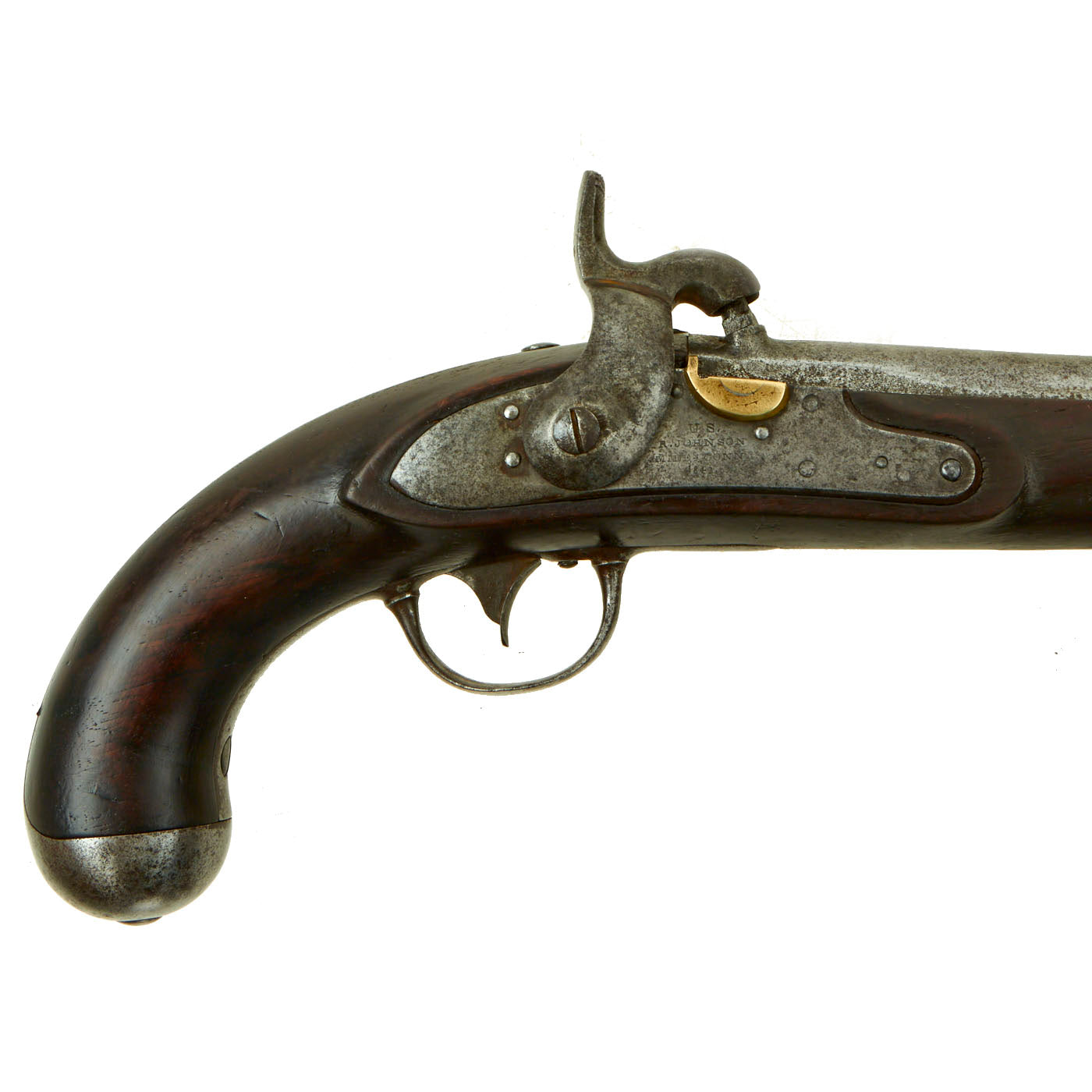 Original U.S. Model 1836 Flintlock Cavalry Pistol by R. Johnson 