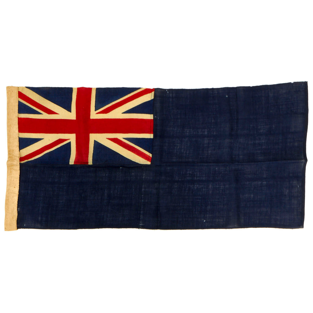 Original British WWII British Royal Navy Canvas Blue Ensign - 38” x 18 ½” Original Items