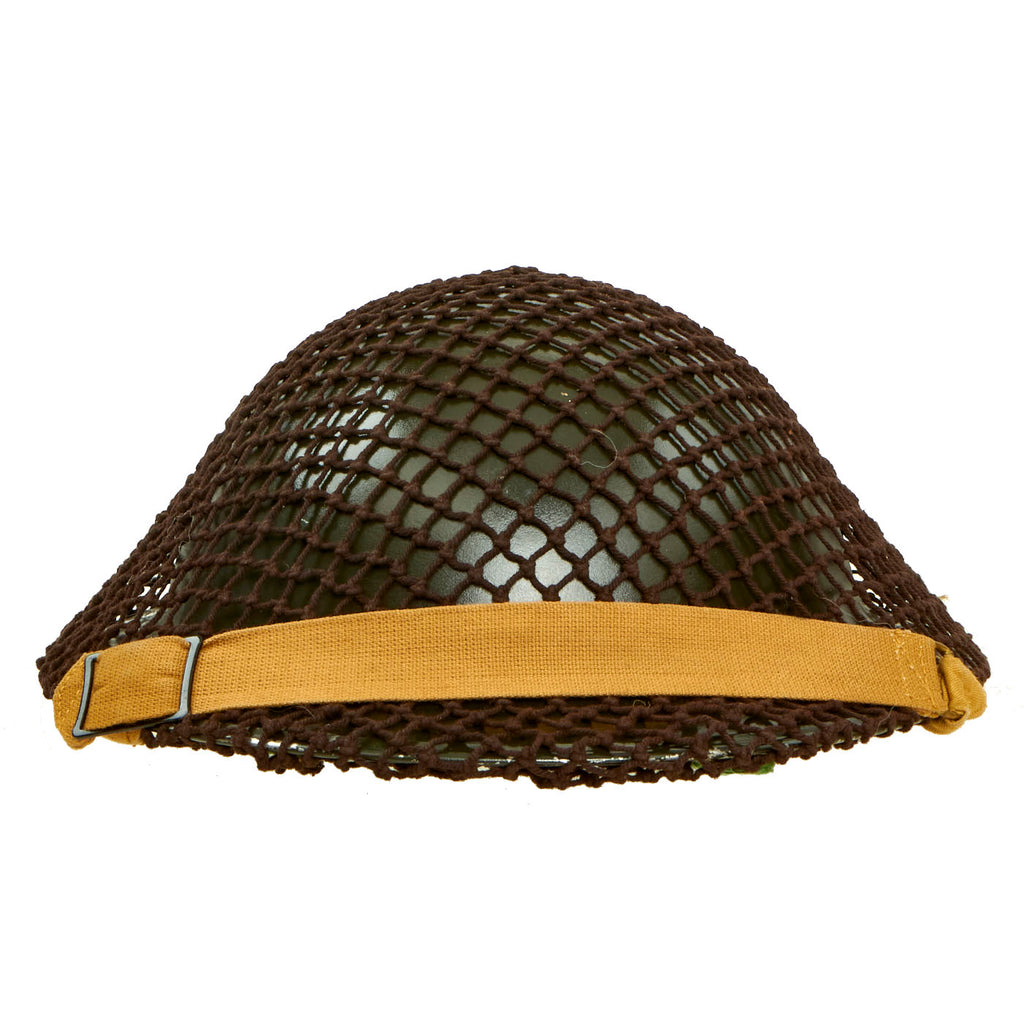 Original Canadian WWII Brodie MkII Steel Helmet by Aluminum Goods Company of Toronto-Complete with Helmet Net - Dated 1942 Original Items