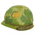 Original U.S. WWII Vietnam War M1-C Paratrooper Helmet with Reversible Mitchell Camouflage Cover Original Items