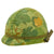 Original U.S. WWII Vietnam War M1-C Paratrooper Helmet with Reversible Mitchell Camouflage Cover Original Items