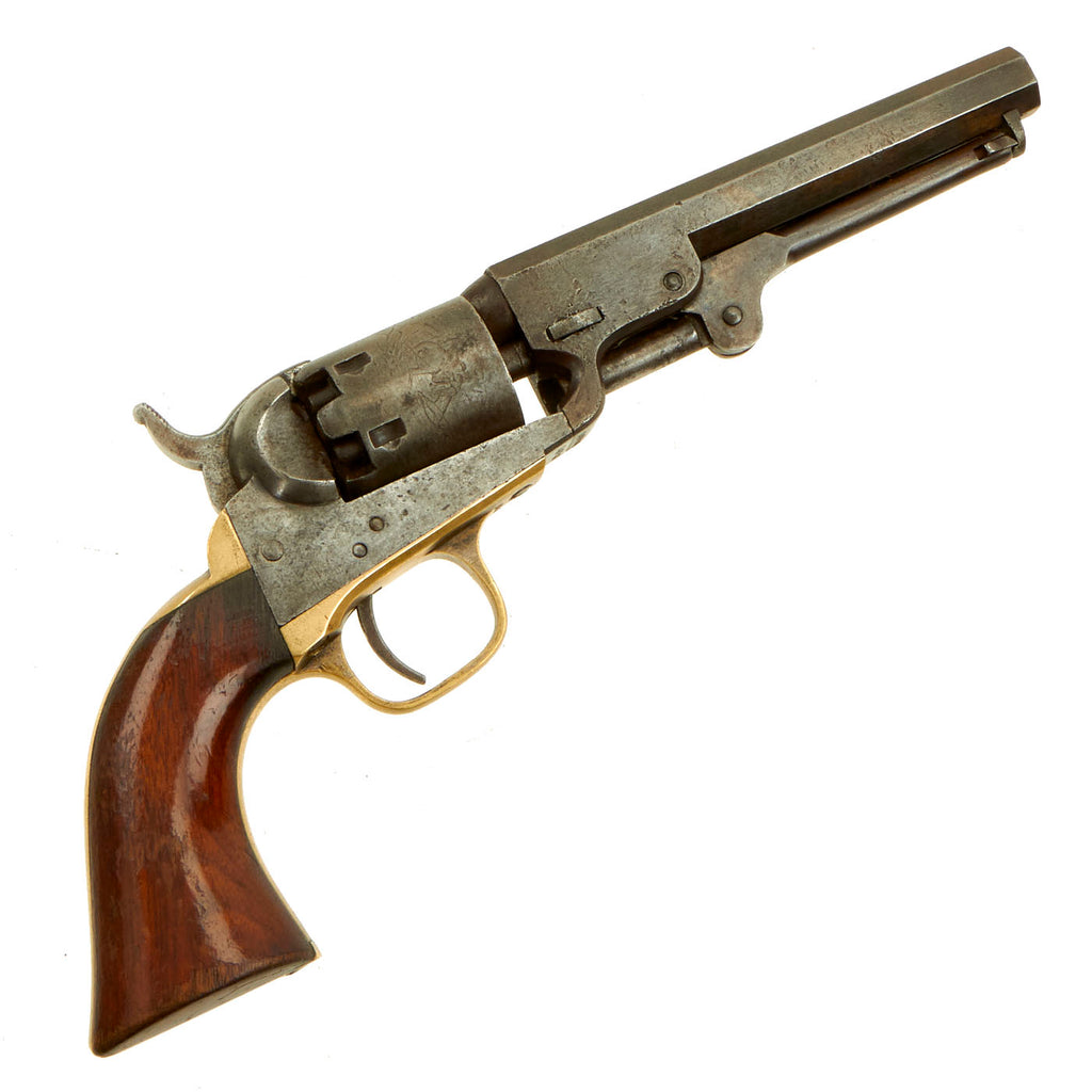 Original U.S. Civil War Colt M1849 Pocket Percussion Revolver with Cylinder Scene & 5" Barrel made in 1863 - Matching Serial 249939 Original Items