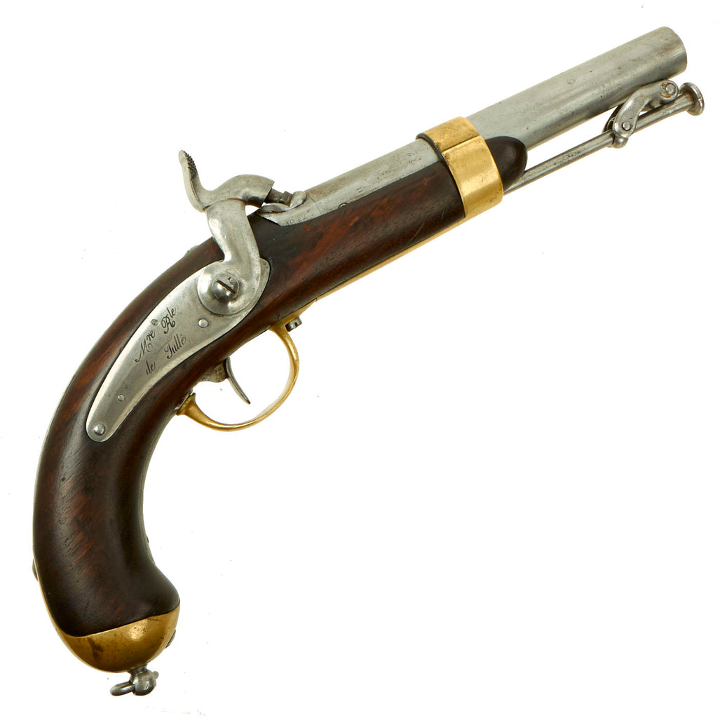 Original French Modèle 1837 Navy Percussion Pistol made at Tulle Arsenal with Belt Hook - dated 1842 Original Items