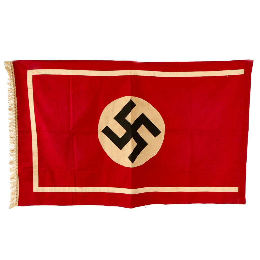 Original German WWII NSDAP National Socialist Party Fringed Podium Banner - 48” x 30” Original Items