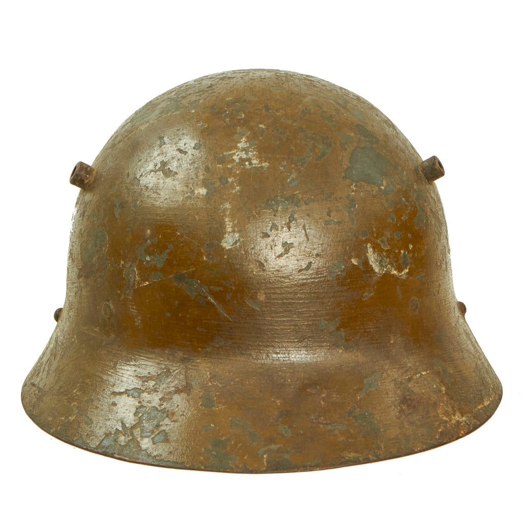 Original Czechoslovakia WWII Era Czeck M30 Helmet, Possible Spanish Civil War Used - Complete Original Items