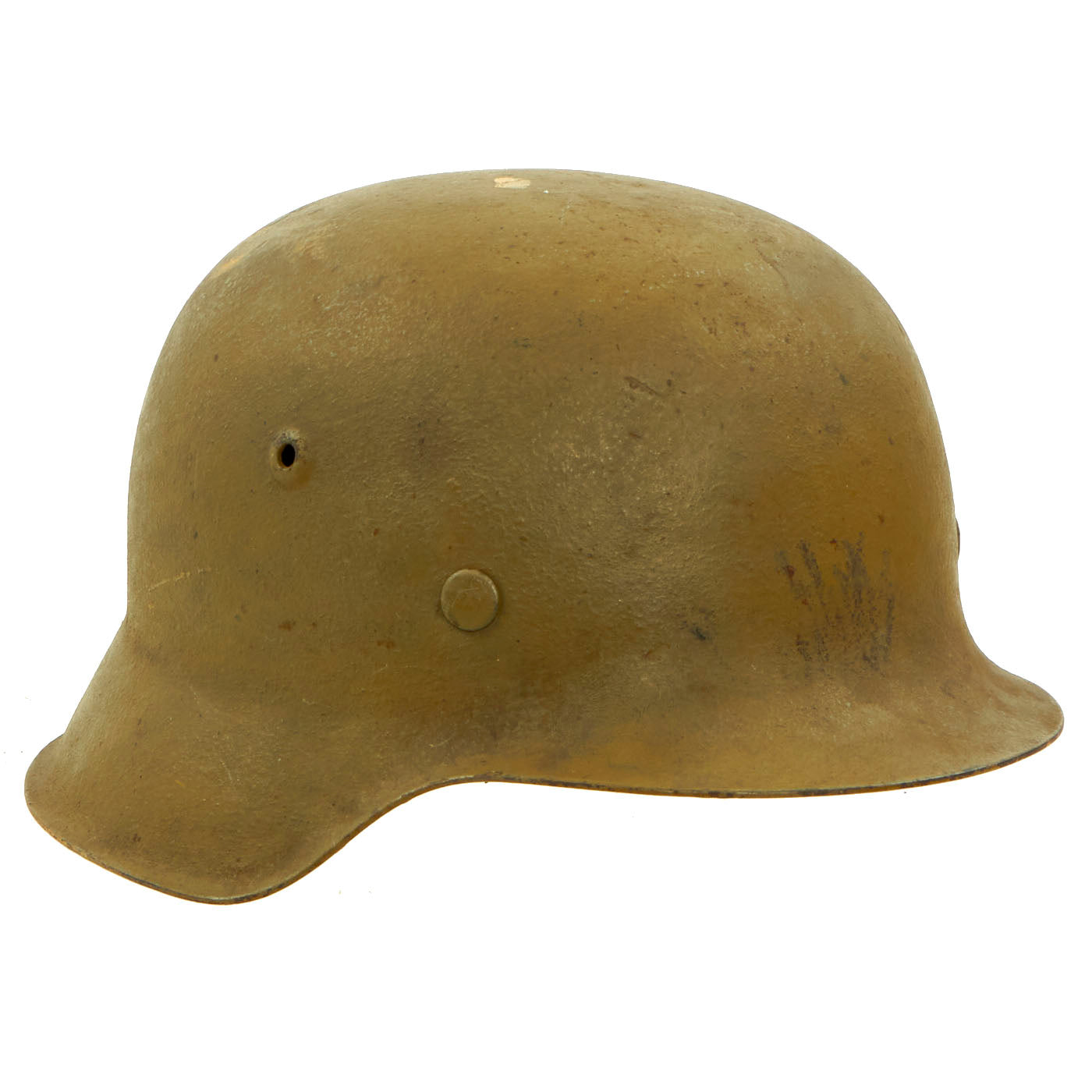 Original German WWII M42 Textured Sand Camouflage Helmet with 58cm 