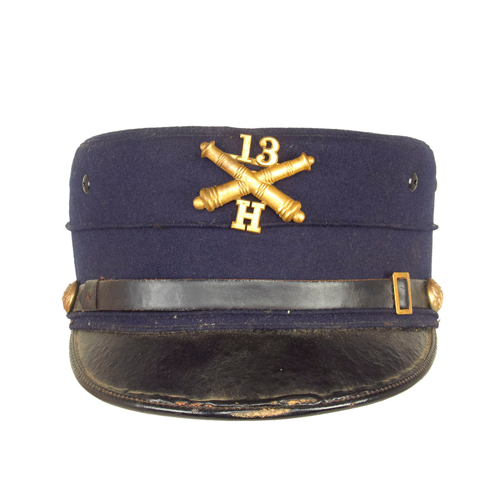 Original U.S. Spanish American War M1895 U.S. Army 13th Artillery, Company H Enlisted Forage Cap Original Items