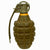 Original U.S. WWII Inert MkII Pineapple Grenade with Yellow Ring & Vietnam War Era M204A2 Fuze Original Items