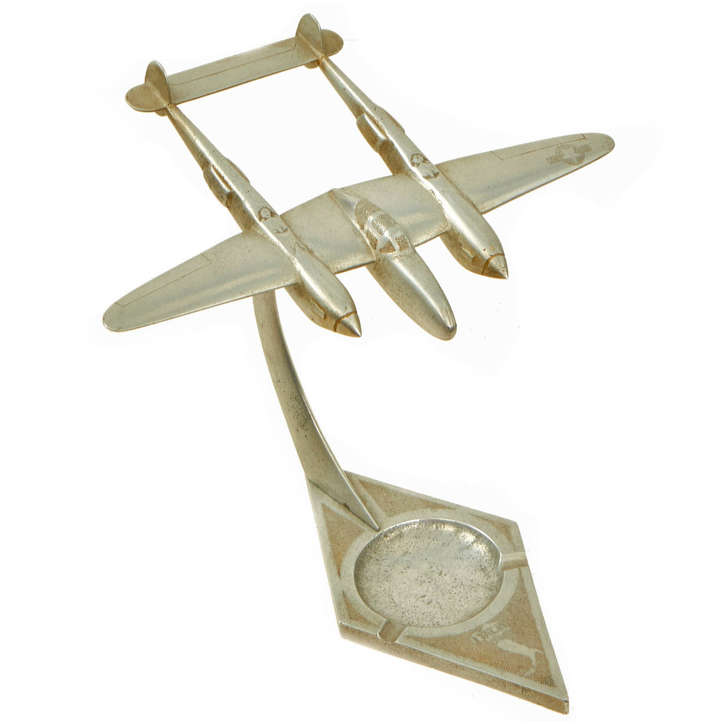 Original U.S. WWII Italian Campaign Lockheed P-38 Ashtray Trench Art C ...