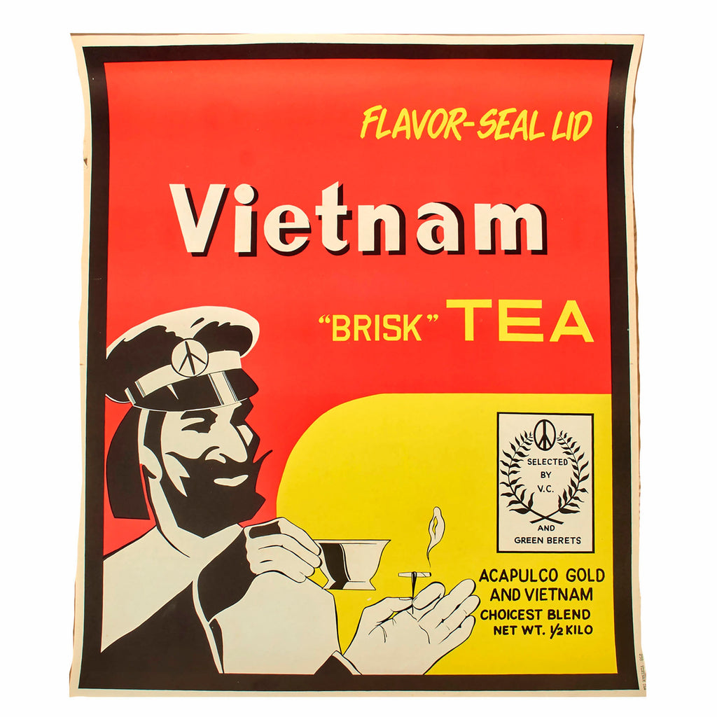 Original U.S. Vietnam War Era “Brisk” Tea Zig Zag Man Counterculture Blacklight Poster by Jim Fox and Dick Dagres Distribution - 22 ½” x 27” Original Items