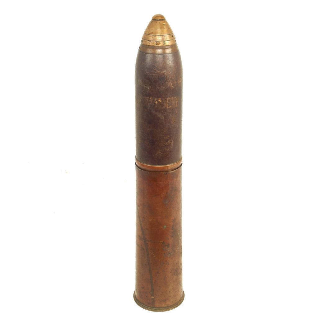 Original British WWI Inert 84mm Artillery Shrapnel Round For The Ordnance Quick-Firing 18-pounder 7 cwt “18 Pounder” - Dated 1916 Original Items