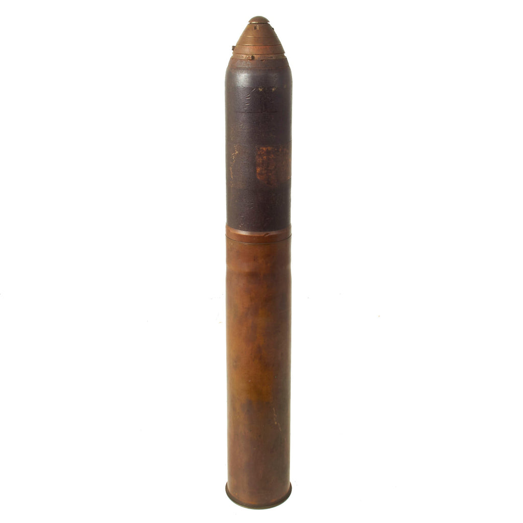 Original U.S. WWI 1918 Dated Inert 75mm Artillery Round With Fuse Original Items