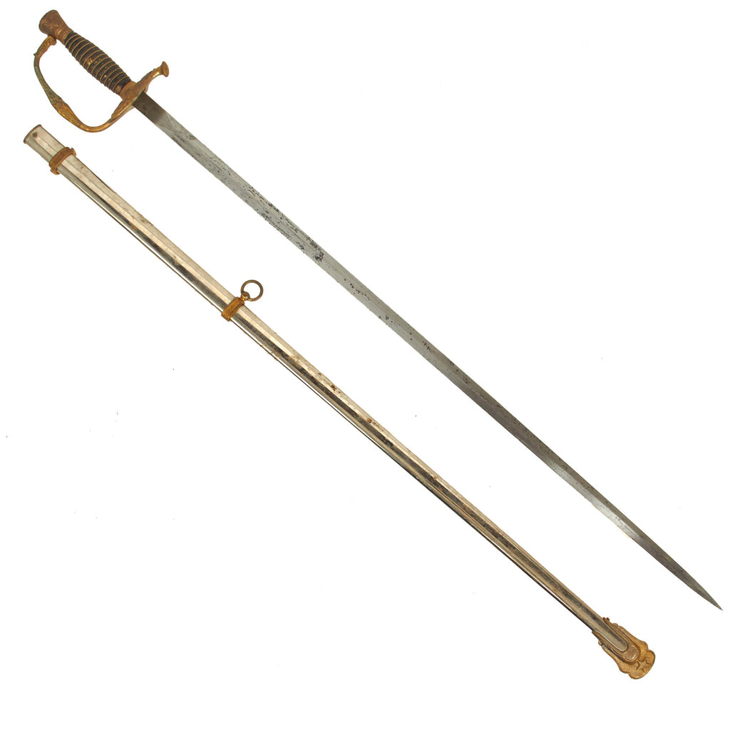 Original U.S. Indian Wars Model 1860 US Army Staff and Field Officer Sword With Scabbard Original Items