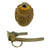 Original U.S. WWII Inert MkII Pineapple Grenade with Yellow Ring & M10A3 Fuze Original Items