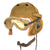 Original U.S. WWII M38 Tanker Helmet by Rawlings with Type ANB-H-1 Earphones, Throat Mic and Early Polaroid Goggles Original Items