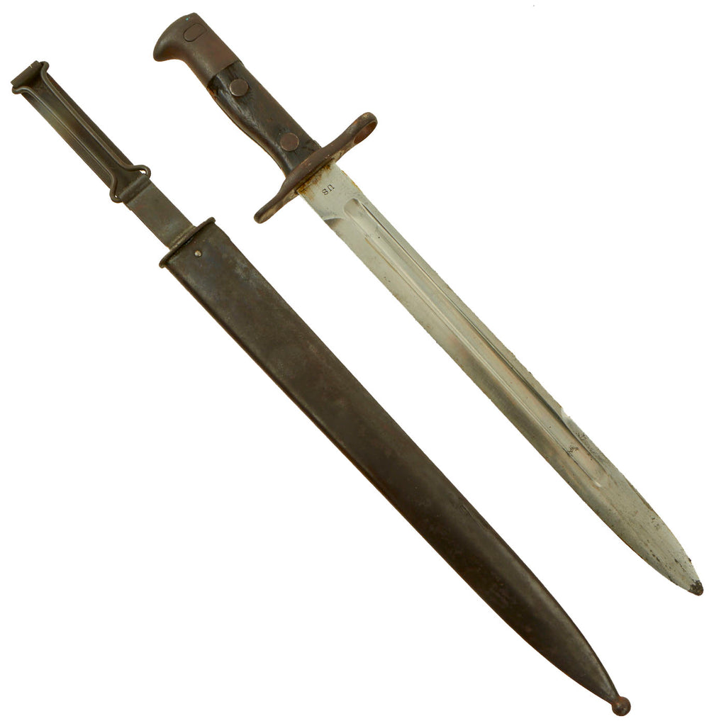 Original U.S. Philippine - American War Model 1892 Krag Rifle Bayonet and 2nd Pattern Scabbard - Dated 1900 Original Items