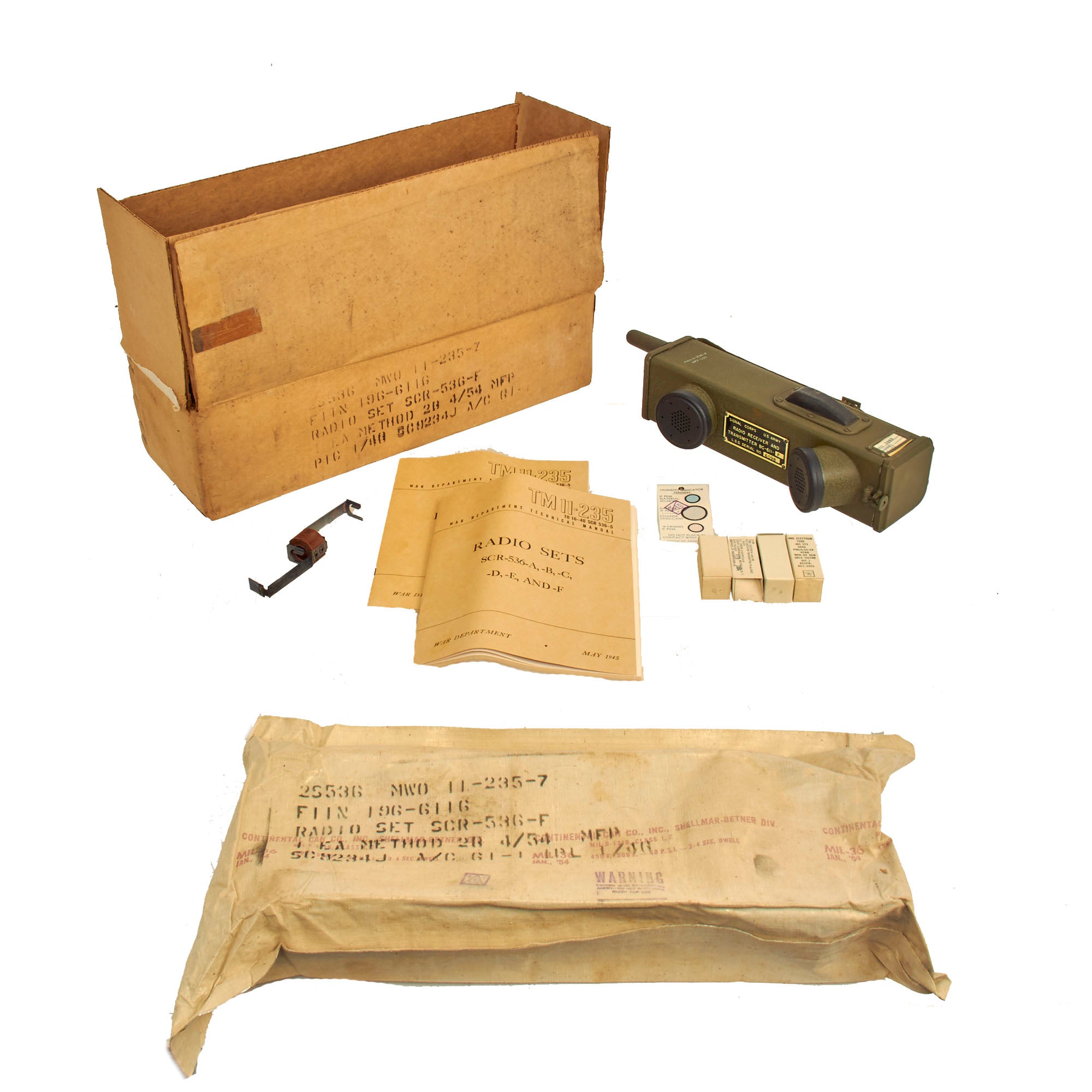 Us army crew chief case/box purchases with removable tray dated 1945