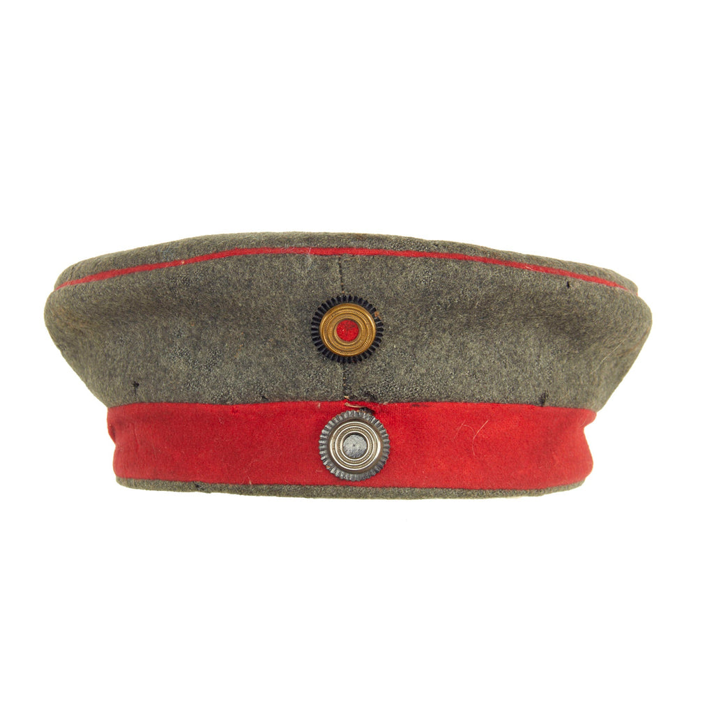 Original Imperial German WWI Regiment Marked M1907 Officer’s Feldmütze Field Cap with Prussian Cockade Original Items