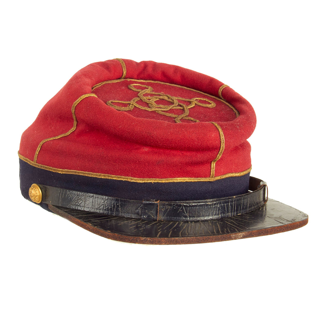 Original U.S. Civil War Artillery / Zouave Regiment Officers Red Kepi - Complete Original Items