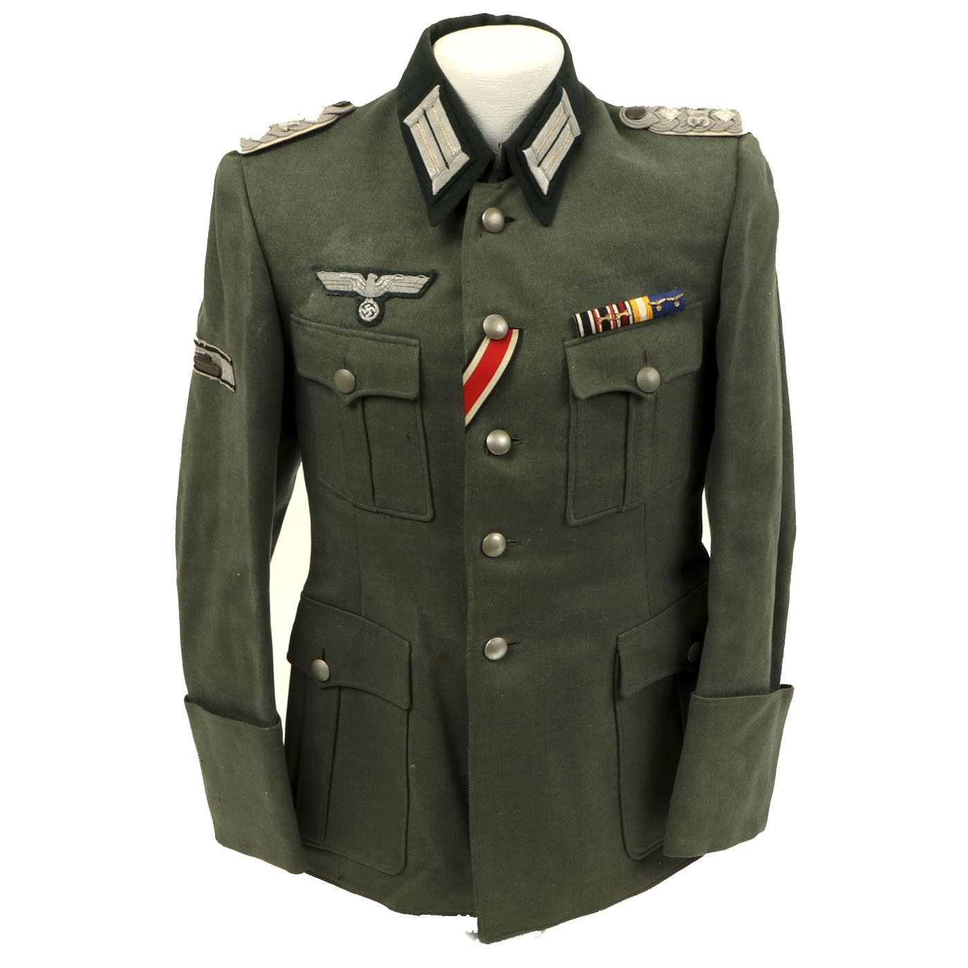 Original German WWII Named Heer Colonel's Waffenrock Tunic with Tank  Destruction Badge