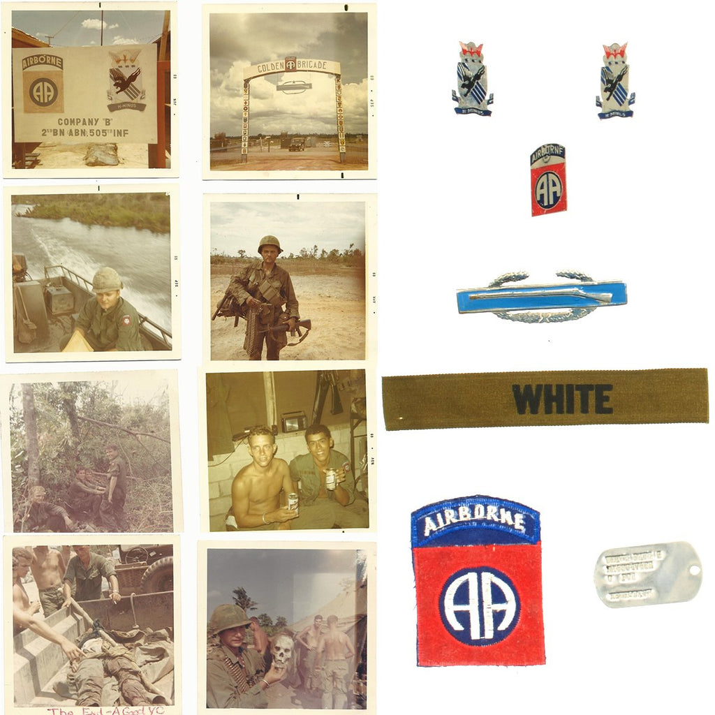 Original U.S. Vietnam War 82nd Airborne 505th Infantry Regiment Named Grouping Original Items