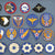 Original U.S. WWI WWII and Post War American Military Patch Display Board Original Items