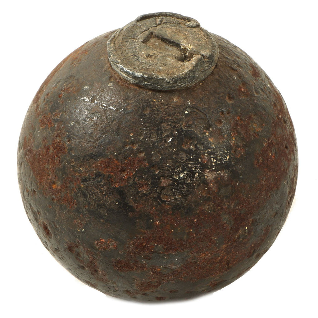 Original U.S. Civl War Confederate States Bormann Fused 12lb Cannon Ball - Battle of Chickamauga Original Items