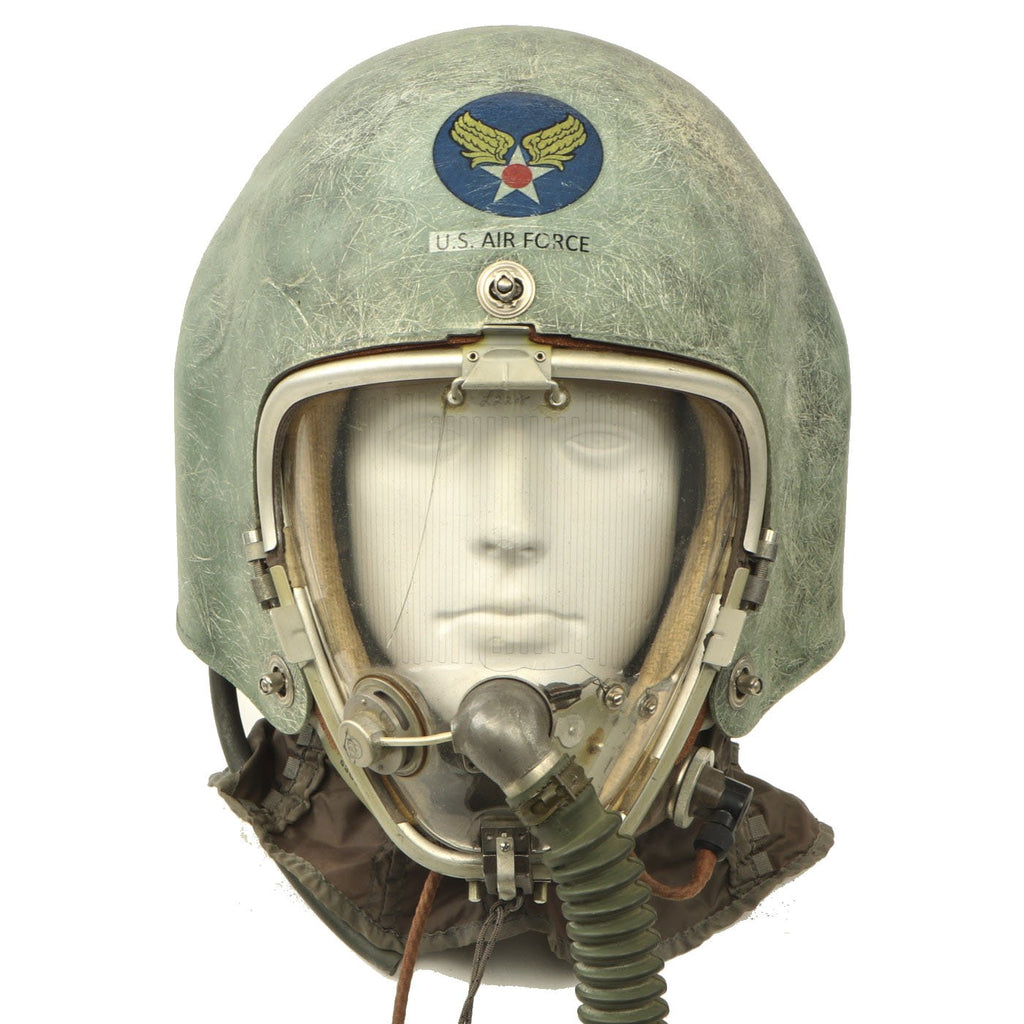 Original U.S. Cold War K-1 High Altitude Partial Pressure Helmet with Original Faceplate - Lockheed U-2 Spy Plane - Dated 1955 Original Items