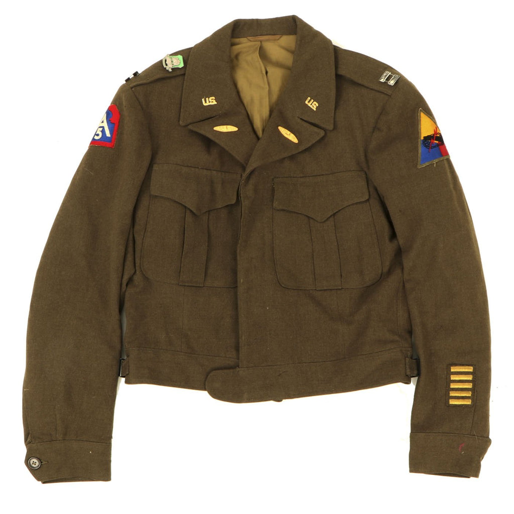 Original U.S. WWII 760th Tank Battalion Officer B-3 Sheepskin Jacket ...